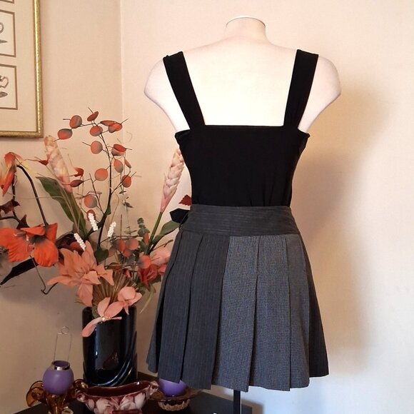 NWT DEPT Pleated Gray Mini High Waist Short Skirt Women’s Fall Winter Skirts - Picture 12 of 12